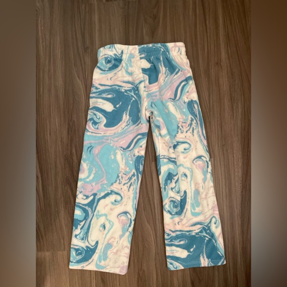 Cat & Jack Pastel Swirl Girls fleece pajama bottoms Sleepwear size XS 4/5 - Picture 2 of 3